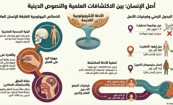 خلاصة أصل الانسان مخطط بياني اصل الإنسان
